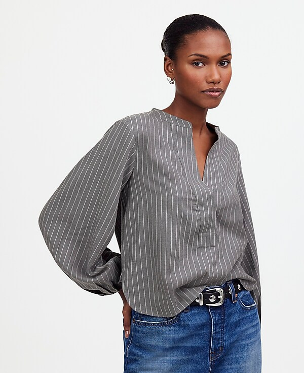 V-Neck Long-Sleeve Top | Madewell | Madewell