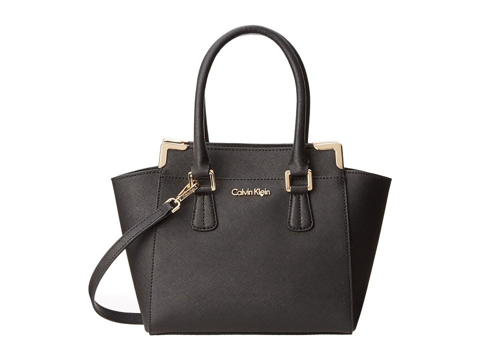 Calvin Klein - On My Corner H3JE12AC (Black) Satchel Handbags | Zappos