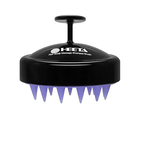Hair Shampoo Brush, HEETA Scalp Care Hair Brush with Soft Silicone Scalp Massager (Black) | Amazon (US)