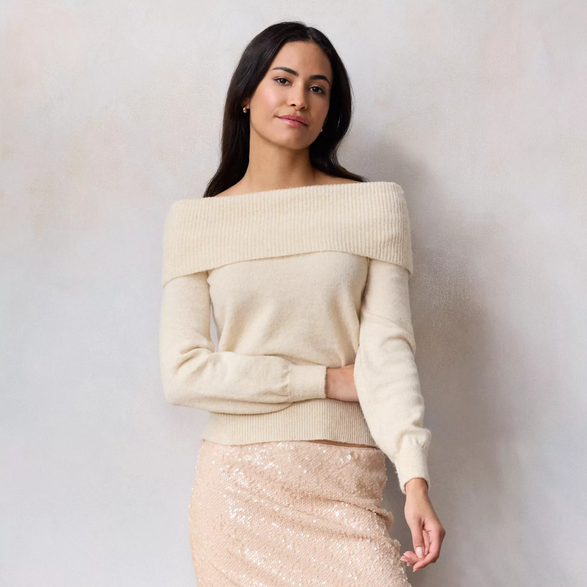 Women's LC Lauren Conrad Off the Shoulder Sweater | Kohl's