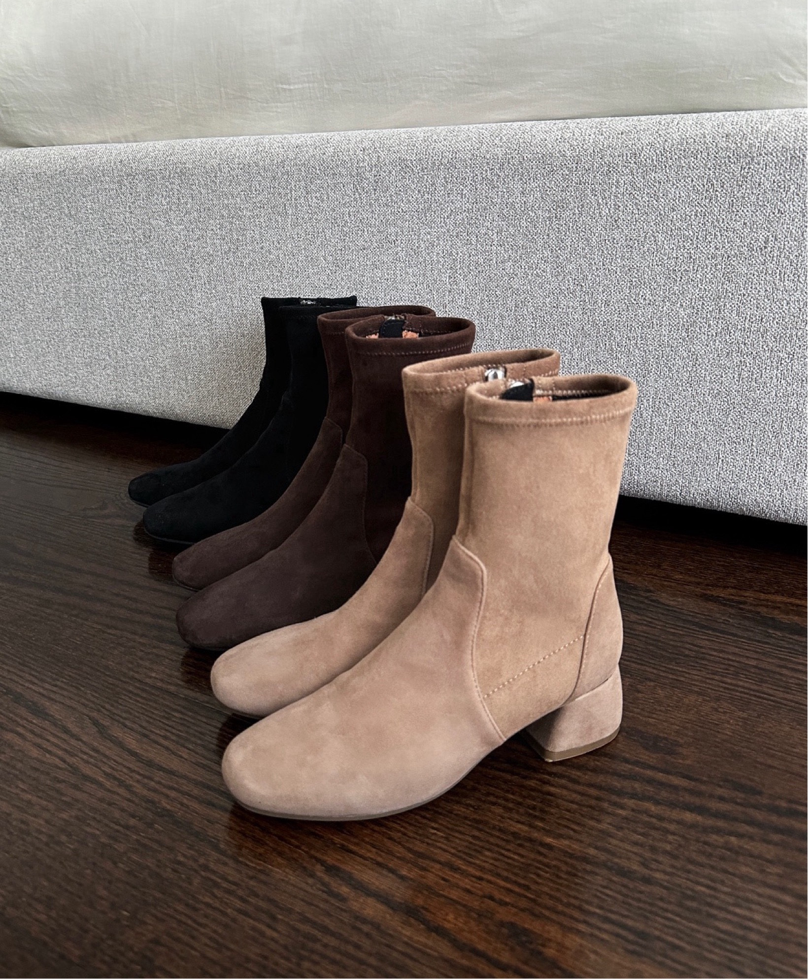 Last few days to save on these ankle boots! I got black last year and loved them so much, I hunted down brown and mushroom as well.

Size up if between sizes. I'm usually a 5 to 5.5 and went up to 5.5 since the front toe felt a little narrow

These have a cushioned insole, flexible rubber outsole, and a slim stretchy ankle shaft that works perfectly tucked under jeans and pants or with tights.

Note: this boot comes out in new iterations each year with a different style name, but l've found them to all be extremely similar. My 3 pairs all have a different style name (ie the Ella boot) but looks and feel nearly the same.



#LTKShoeCrush #LTKxNSale

#LTKsalealert