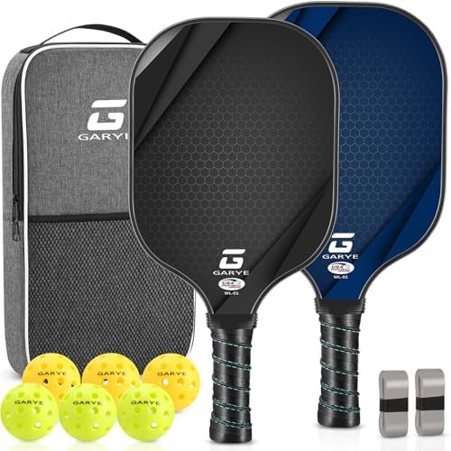 GARYE Pickleball Paddles Set of 2, USAPA Approved Carbon Fiber Pickleball Set, Lightweight Pickle... | Amazon (US)