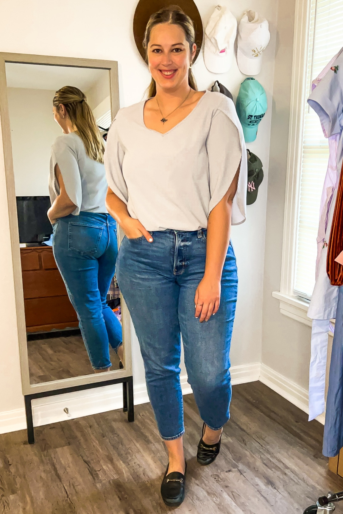 6.18.24 ootd - amazon blouse with draped sleeves (size large), old navy curve og straight jeans (size 10), and Sam Edelman loafers (size 9)

Midsize, midsize outfit, size 10 style, size 12, affordable outfit, every day outfit, effortless outfit, business casual style, amazon finds, easy outfit 

#LTKStyleTip #LTKMidsize #LTKFindsUnder50