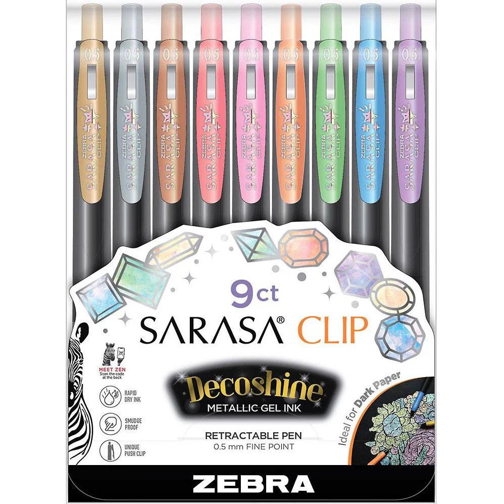 Sarasa Clip Decoshine Metallic Gel Ink Retractable Pens | Paper Source