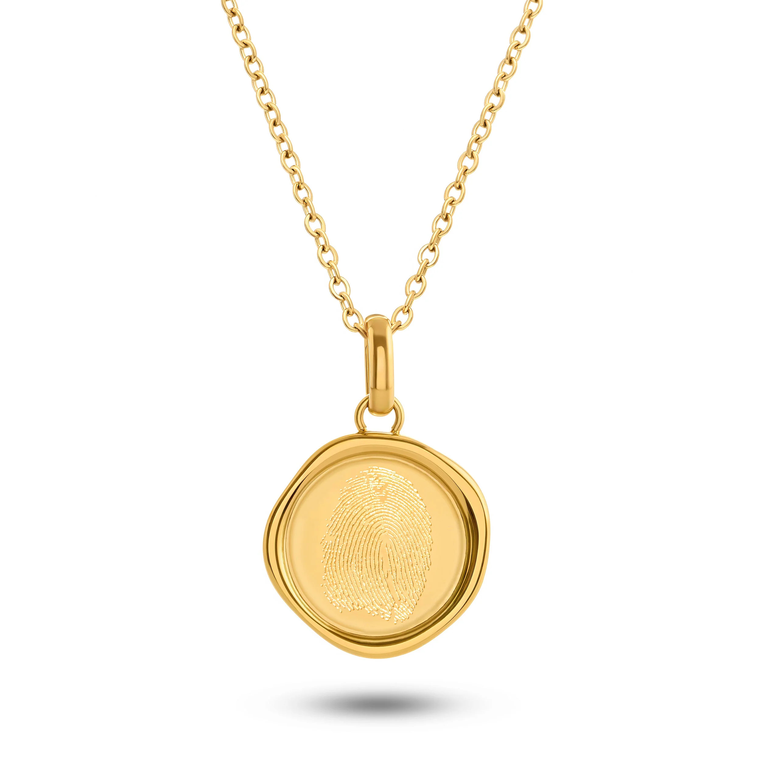 Coin Fingerprint Necklace (Gold) | Abbott Lyon