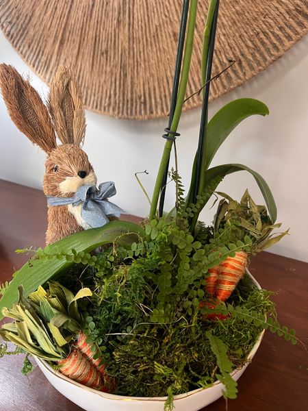 Easy Easter arrangement. Home decor. Southern coastal home.  White bowl for floral arrangement 

#LTKfindsunder50 #LTKhome #LTKSeasonal