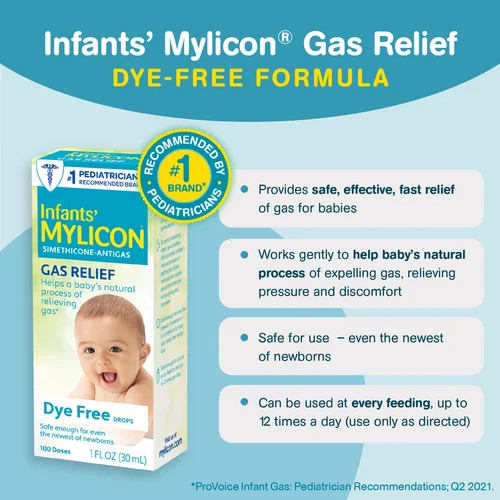 Mylicon Infants' Gas Relief Dye Free Drops, 1 fl oz | Walmart (US)