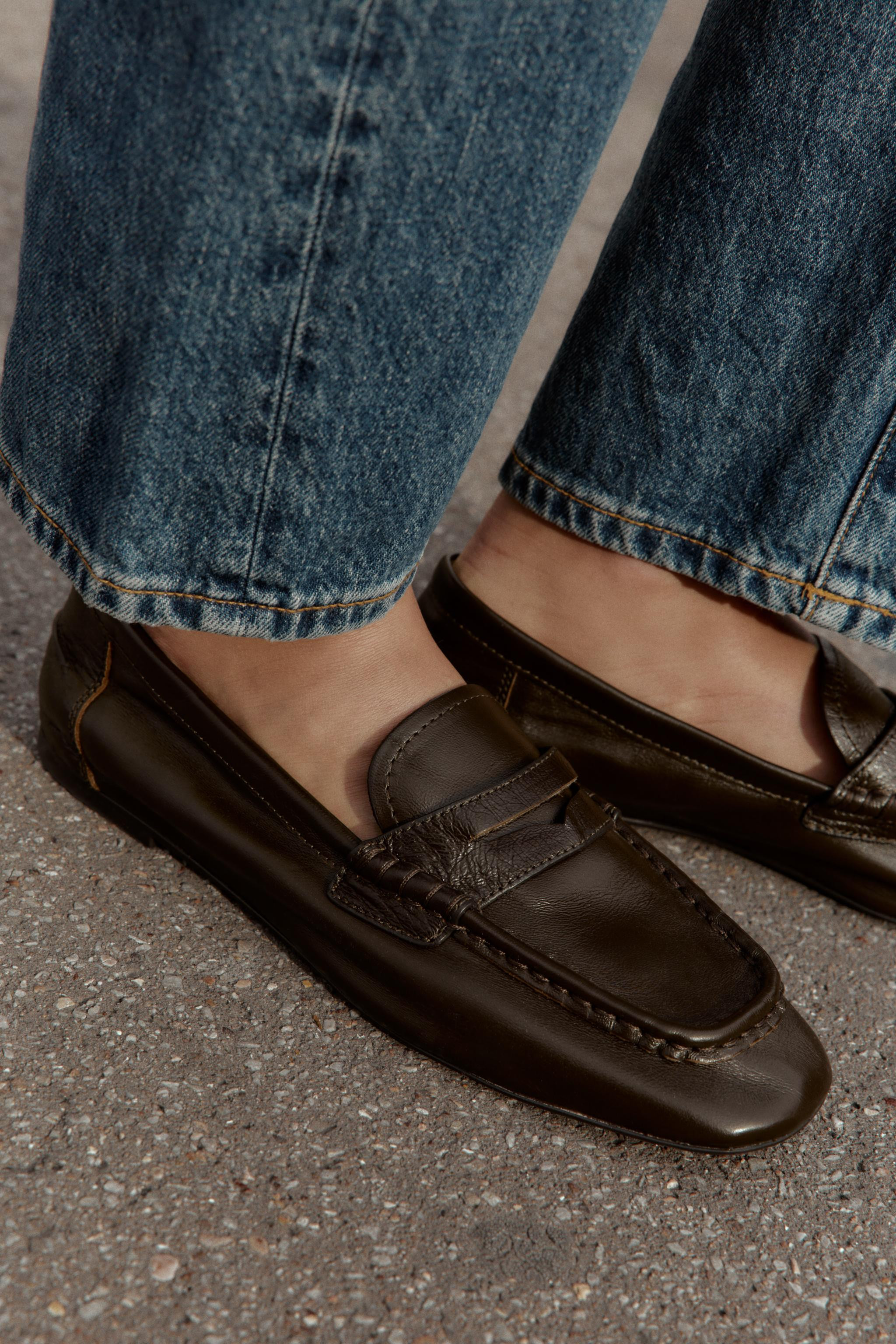 SOFT LEATHER LOAFERS | Zara US