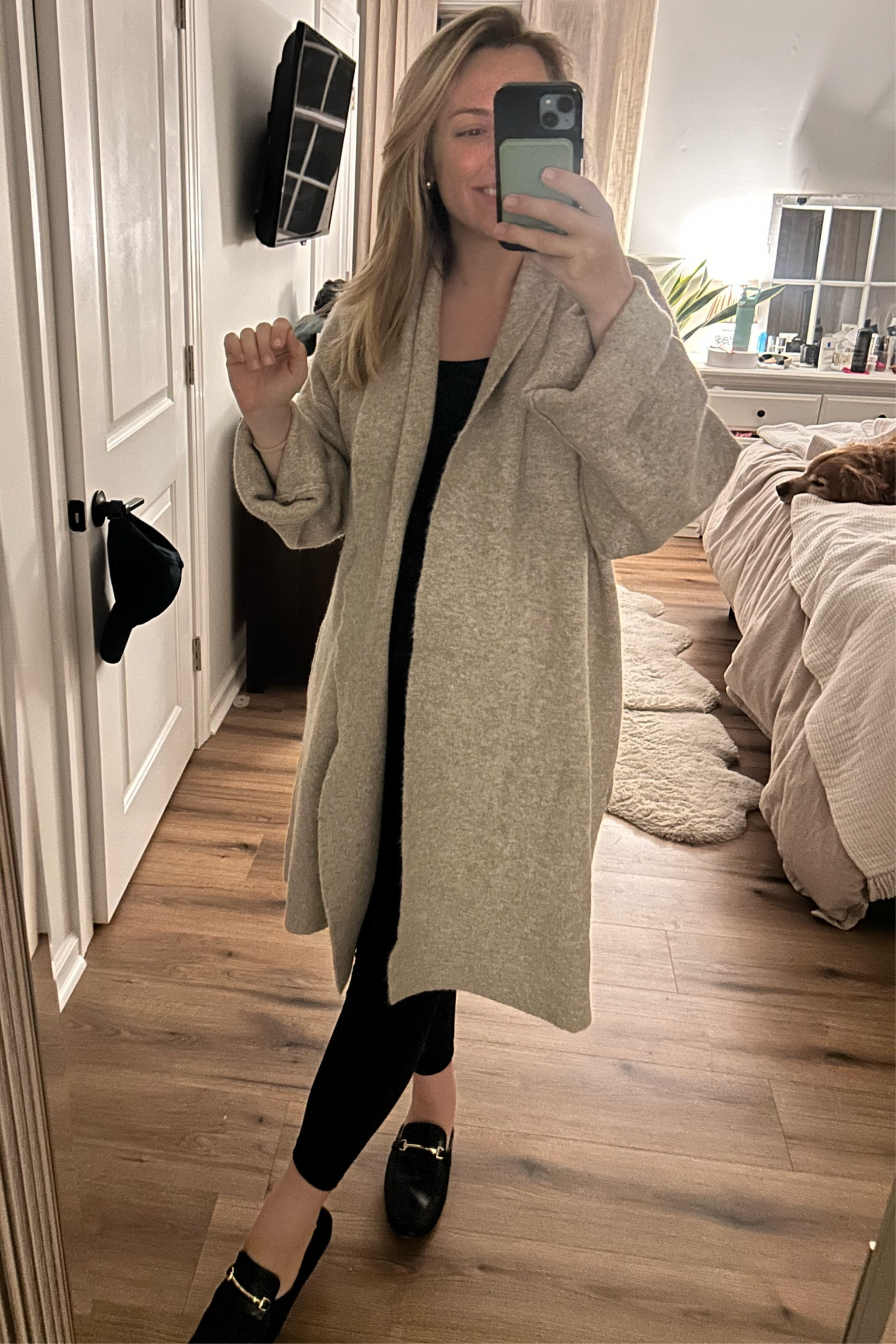 This sweater coat is great for cozy commuting to work! It’s chic enough to wear all day if the office is chilly, too! Maternity friendly. Comes in one size and definitely runs long (especially in the sleeves - see how I rolled them up).

Sweater coat, knit coat, beige coat, jacket, fall style, coat trends, fall coats, winter coats, sweater jacket, sweater cardigan, longline cardigan

#LTKSeasonal #LTKBump #LTKWorkwear