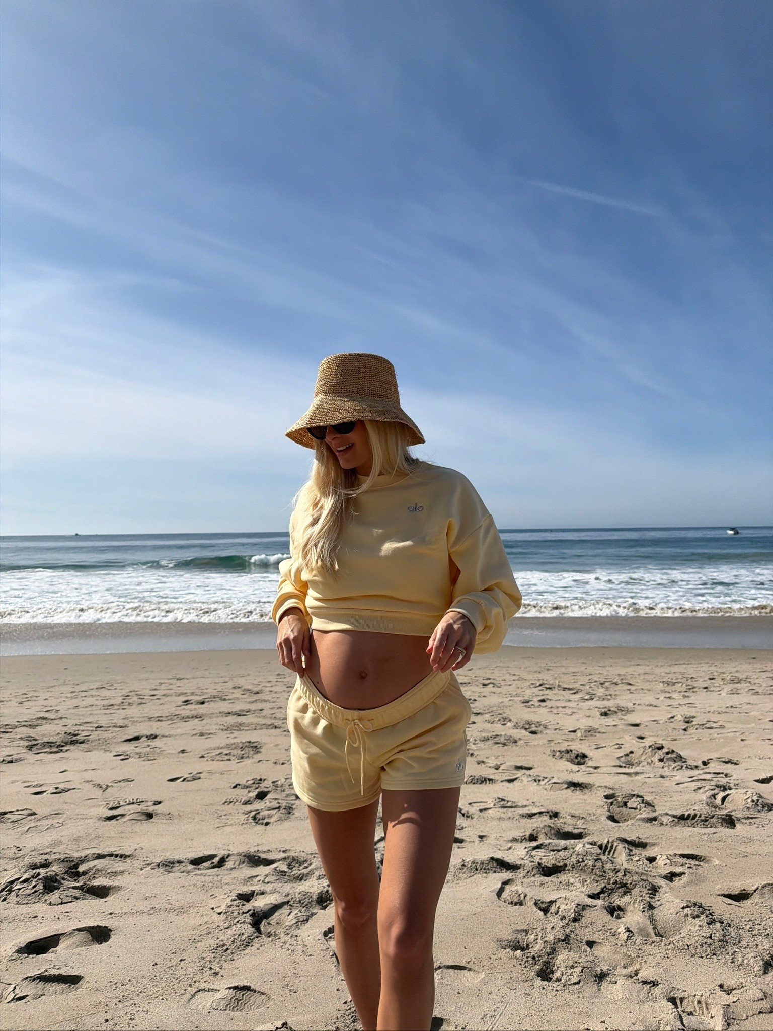 Wearing a small in pullover & shorts (Candlelight yellow)! #kathleenpost

Athleisure, beach walk outfit, walking outfit, California casual, butter yellow sweat set, loungewear, bump friendly, maternity outfit, bump look

#LTKActive #LTKootd #LTKBump