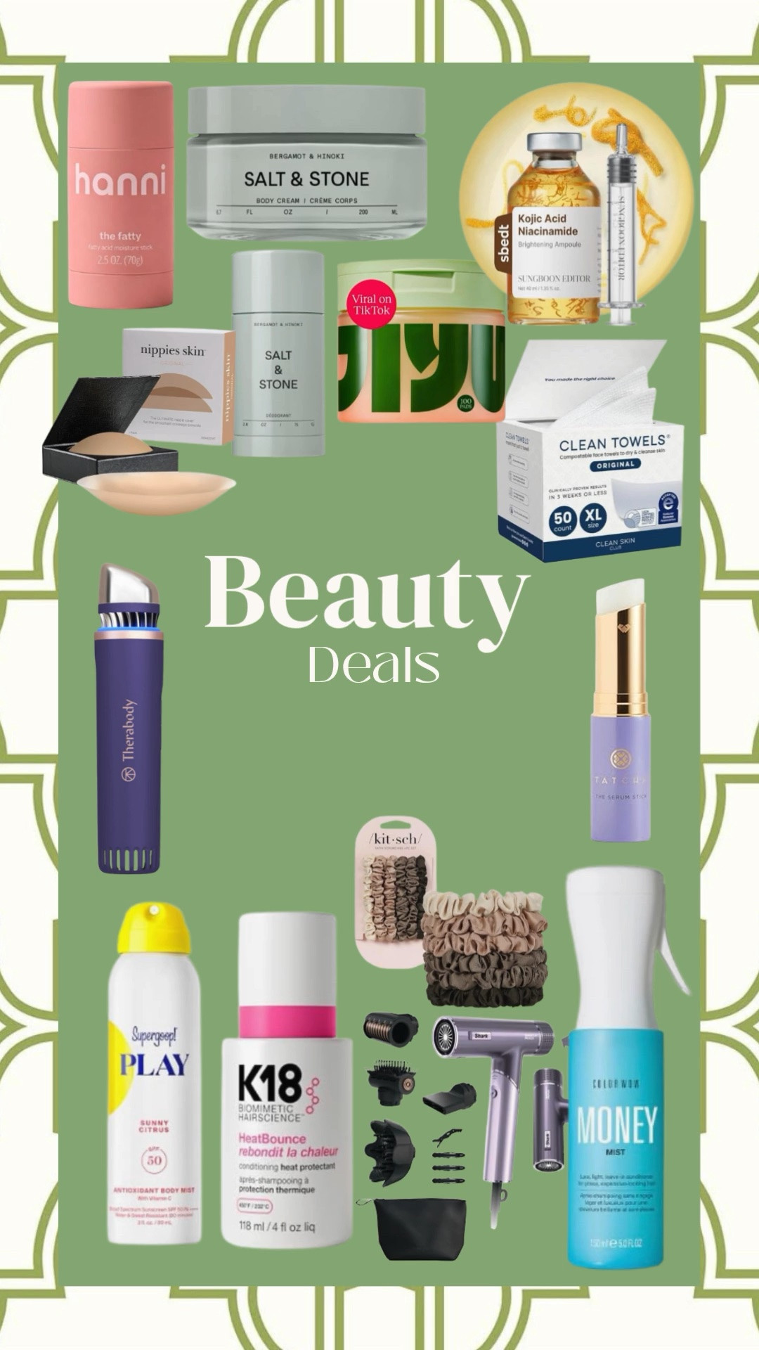 Prime Day beauty deals are genuinely some of the best discounts of the year, and this roundup covers everything from skincare to hair tools to body care that I actually use and love. On the skincare and body side there’s the Hanni The Fatty lactic acid moisture stick, Salt and Stone Bergamot and Hinoki body cream and deodorant, Sungboon Editor Kojic Acid Niacinamide Brightening Ampoule, JiYu Toning Polish Pads, Clean Skin Club XL Clean Towels, Nippies Skin nipple covers, and the Tatcha The Serum Stick. For hair there’s the Shark hair dryer, K18 Biomimetic HeatBounce heat protectant spray, Color Wow Money Mist leave-in conditioner, and Kitsch scrunchie set, plus the Therabody facial tool and Supergoop Play SPF 50 antioxidant body mist rounding out the rest. If you’ve been waiting for a good time to restock your beauty favorites or try something new, Amazon Prime Day beauty deals don’t get much better than this.

#LTKOver40 #LTKBeauty #LTKSaleAlert