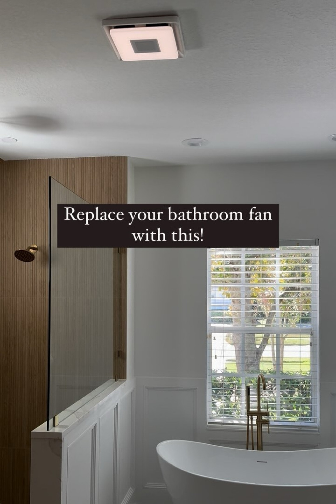 It’s still a bath fan… just with a Bluetooth speaker and dimmable light! 🛀

Perfect for getting ready with some jams! 💁🏼‍♀️🎶

This was super simple (for my husband 😂) to install. Just remember to switch off the electricity first, or something like that…idk, he told me to put that in here. 😜

I’ve added one variation that is NOT a fan replacement but rather just the fan cover with Bluetooth speaker. This is a less expensive option or good for someone who doesn’t want to replace their fan.

Be sure to choose an option that works for your space! 
  
#bathroomideas #primarybathroom #bathroomremodel #homehacks #homefinds #bathroominspiration #smarthometech #smarthome

#LTKGiftGuide #LTKHome #LTKHoliday