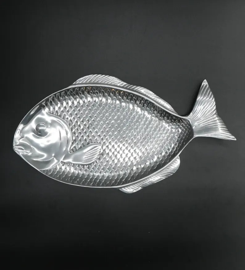 Large Mexican Pewter Fish Serving Tray: 18 Inch Polished Metal Platter - Etsy | Etsy (Global)