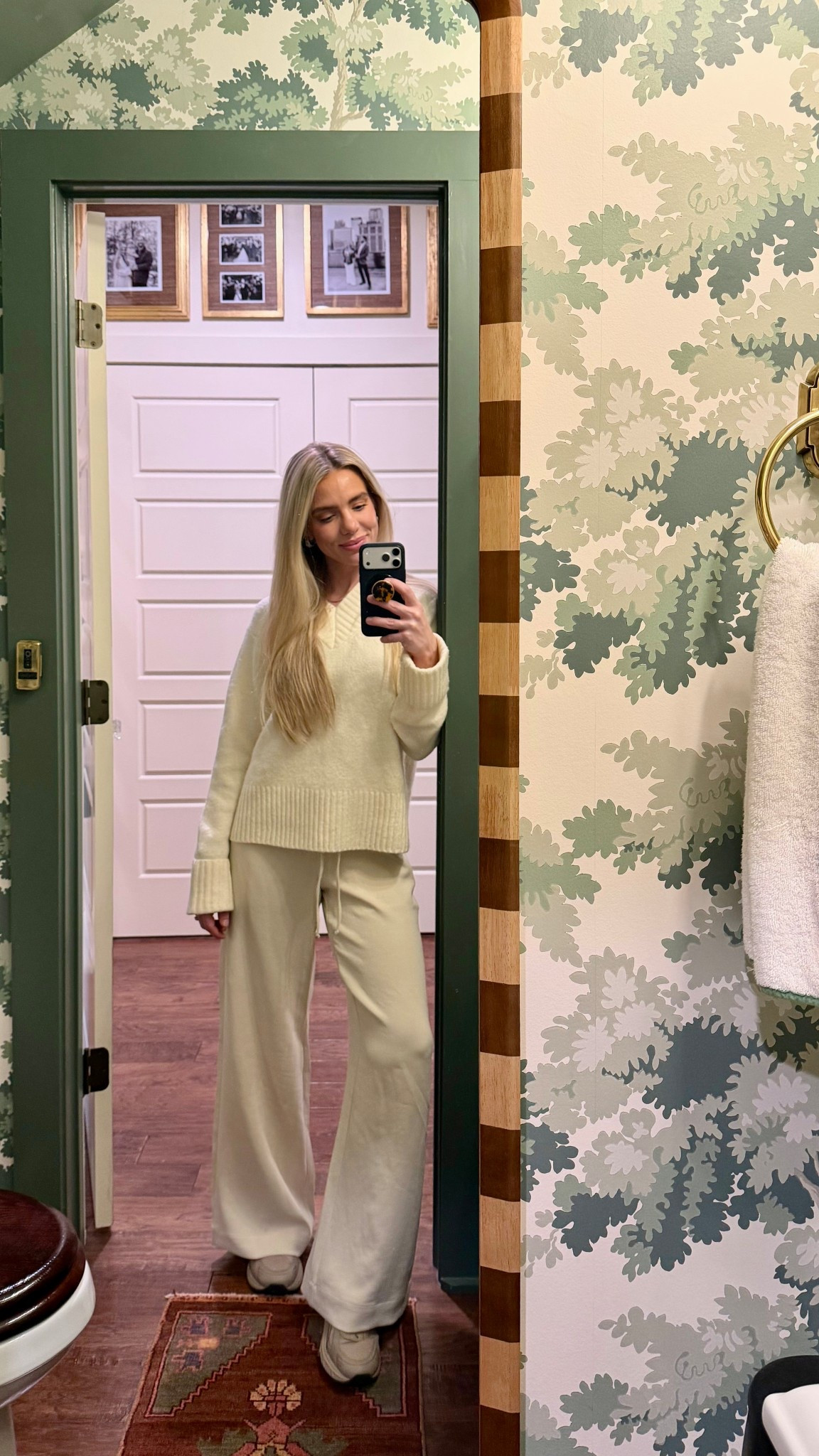 Target stripe full length mirror and cream winter white cozy outfit!

#LTKFindsUnder50 #LTKHome