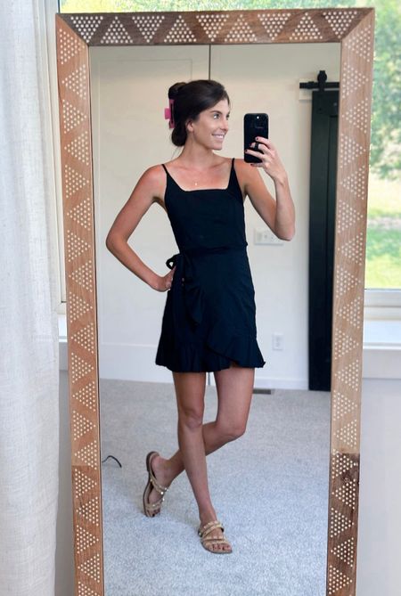 This wrapped mini dress is so cute! You can wear it when you're running errands or as an everyday look! #casualoutfit #outfitinspo #summerlook #fashionfinds 

#LTKSeasonal #LTKFindsUnder100 #LTKStyleTip