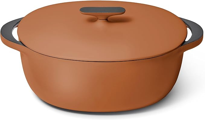 Caraway Enameled Cast Iron Dutch Oven - 8qt Dutch Oven With Lid - 3 Layer Enamel Coating - No Sea... | Amazon (US)