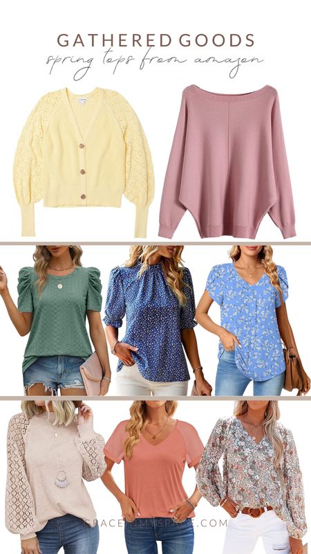Spring is in the air! Or at least I really want it to be. Check out this round up of cute sweaters and tops perfect for that transition to the Spring season. All are sourced from Amazon! Check out cute floral tops, puff sleeves, and more. 

#LTKstyletip #LTKSeasonal #LTKunder50