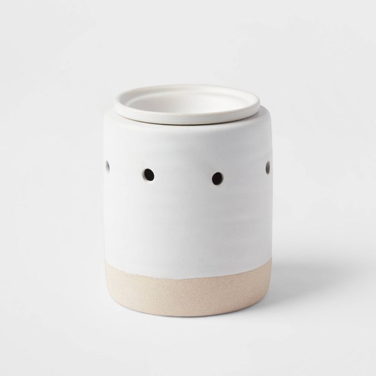 5.2" x 4.7" Stoneware and Matte Clay Wax Warmer White - Threshold™ | Target