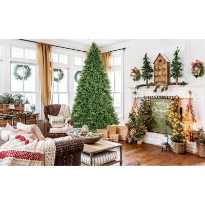 7.5ft Artificial Christmas Tree, Premium Hinged Pine with 3135 Tips , Realistic PE+PVC Needles, Easy Fluffing, Sturdy Metal Stand for Indoor & Outdoor | Wayfair North America