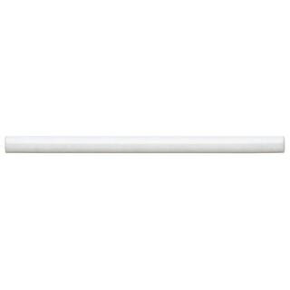 Cloe 0.5 in. x 8 in. Ceramic Jolly Miter Edge Backsplash Accessory Trim in White (1.67 sq. ft. /Case) | The Home Depot