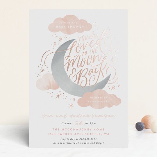 Moon and Back Cloudy Sky | Minted