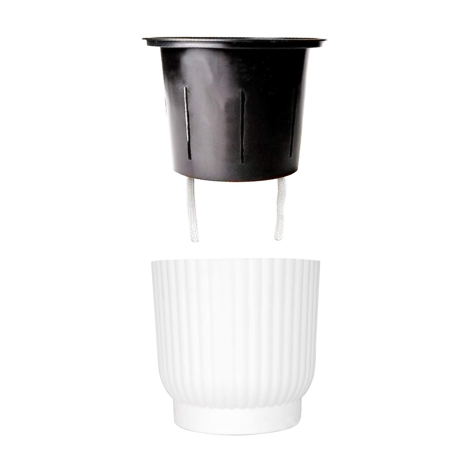 T4U 6 Inch Self Watering Pots for Indoor Plants, 6 Pack White Plastic Flower Pots for All House Plan | Amazon (US)