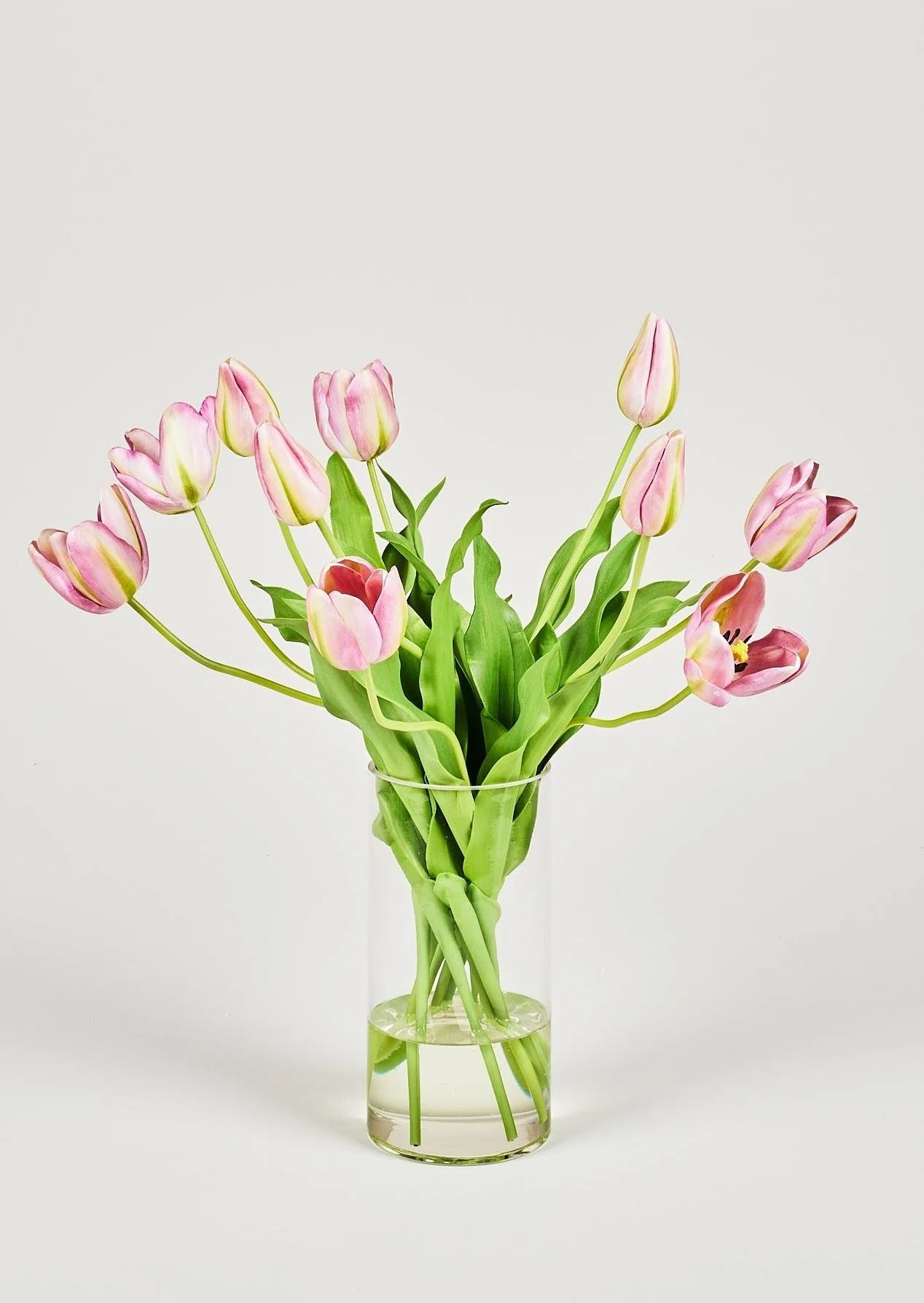 Pink Artificial Tulip Arrangement - 22" | Afloral