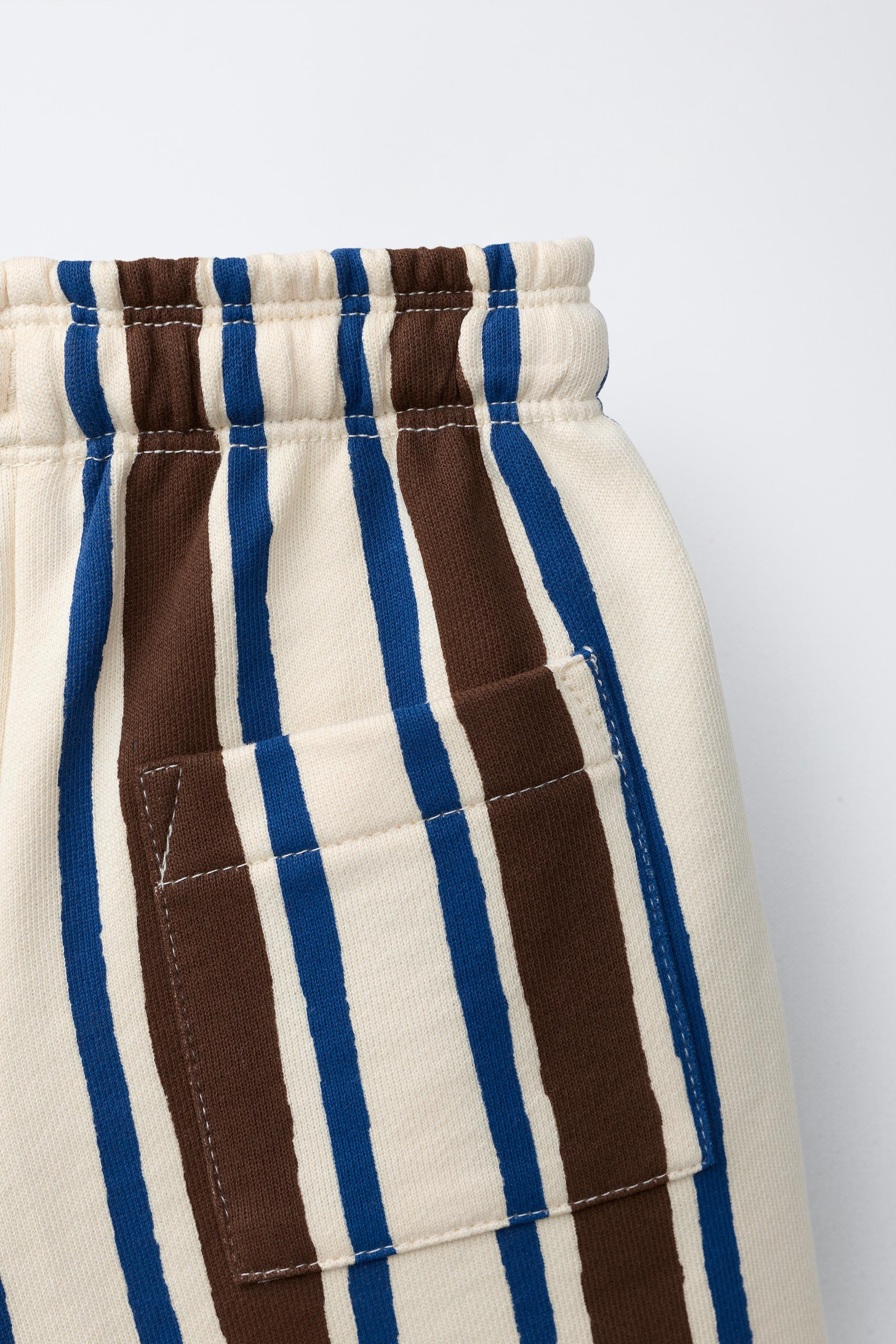 PLUSH STRIPED SHORTS | Zara US