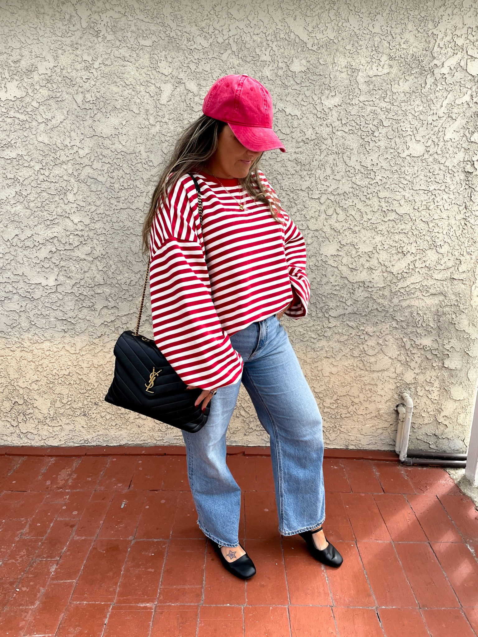 Jeans are on sale (wearing a 10 short) + some of my fav Target shoes are on sale too right now. These Wild Fable ones are so comfy and have memory foam + linked some of my other Target favs that are 20% off 😍 

Free Peep dupe sweatshirt is Amazon and in a flash sale for $16.99 wearing a size XL. 

Obsessed with these $5 Walmart hats! 

❤️🥿🍒