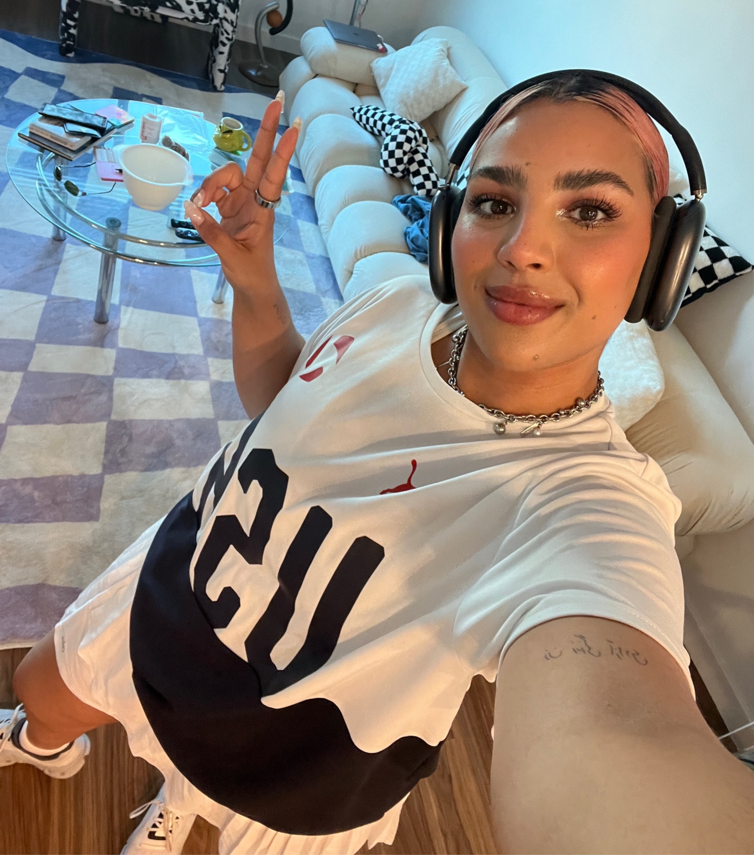 Casual summer outfit recipe! Tennis skirt (wearing size L) with a sports jersey & tennis shoes! 

#LTKstyletip #LTKSeasonal #LTKcurves