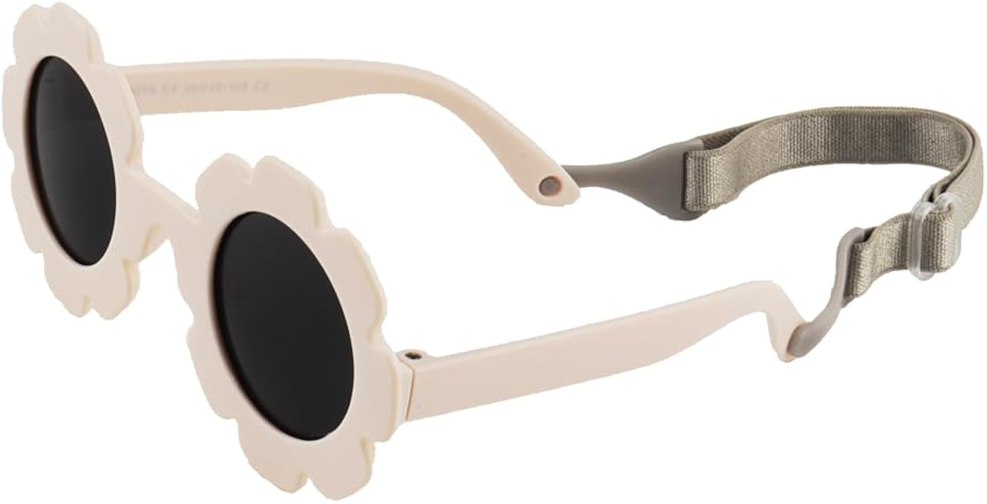 Baby flower Sunglasses with Strap Round Flower Flexiable Bendable Glasse for Infant Boys Girls 0-... | Amazon (US)