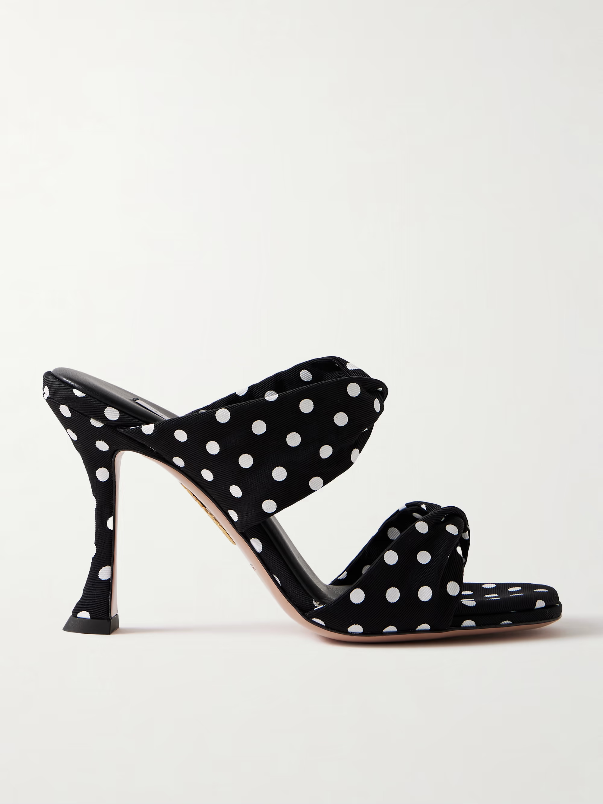 Twist 95 polka-dot grosgrain mules | NET-A-PORTER (US)