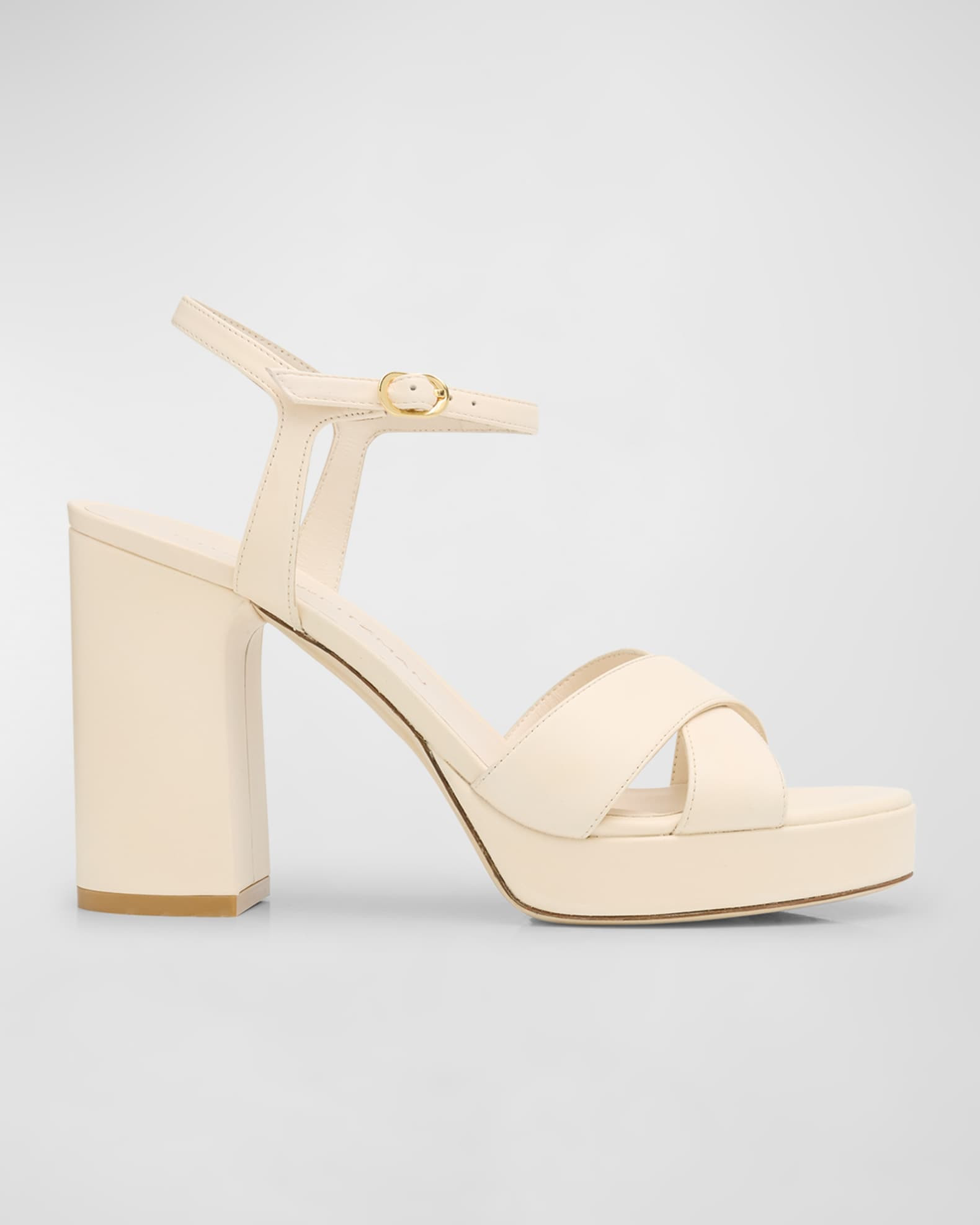 Dayna Leather Crisscross Platform Sandals | Neiman Marcus