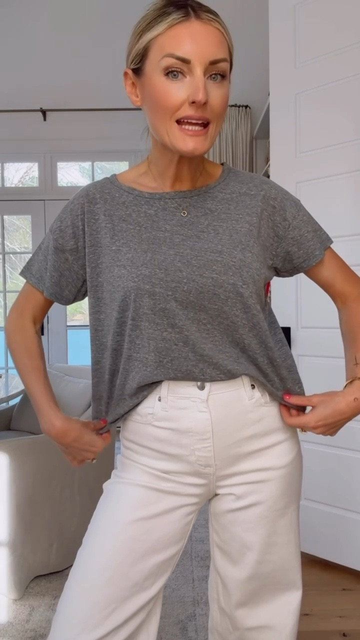 A gray tee is such a great closet staple for every season! This one is on sale for $7 today! Wearing S/4.

Loverly Grey, Target find, Target fashion, gray tee outfit ideas, white jeans outfit, white denim outfit, spring fashion, spring outfit ideas 

#LTKootd #LTKSeasonal