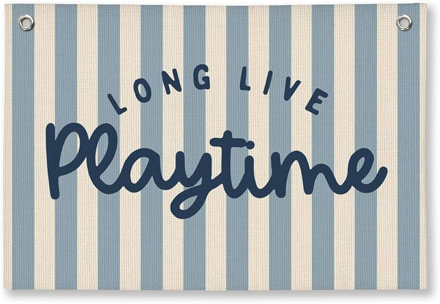 Playroom Wall Decor, Toddler Playroom Decor Hanging Linen Banner,Play Room Wall Decor for Nursery... | Amazon (US)