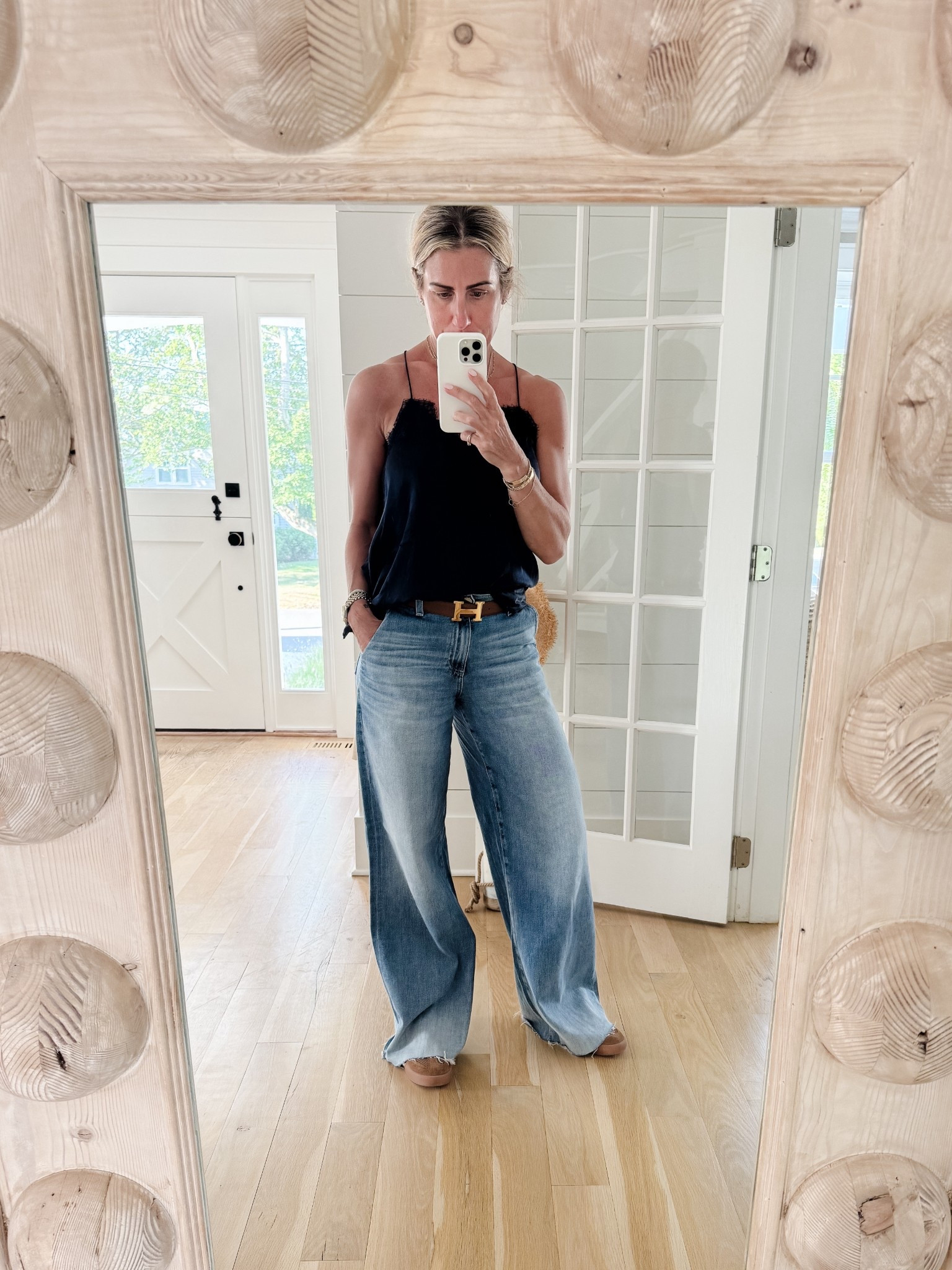 My denim palazzos 💙

#LTKautumn #LTKStyleTip #LTKWorkwear