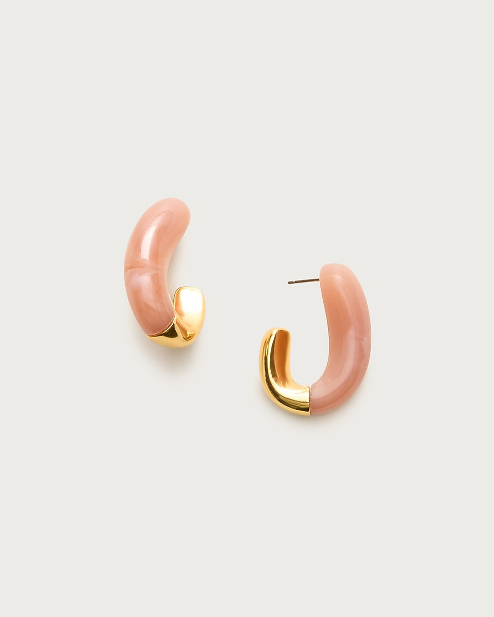 Dual-tone acetate hoop earrings | J. Crew US