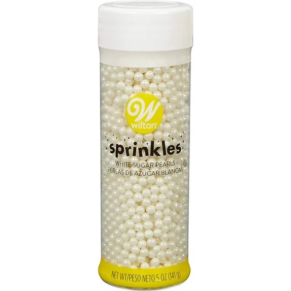 Wilton White Sugar Pearl Sprinkles for Cakes and Icing Decoration 5 oz. | Walmart (US)