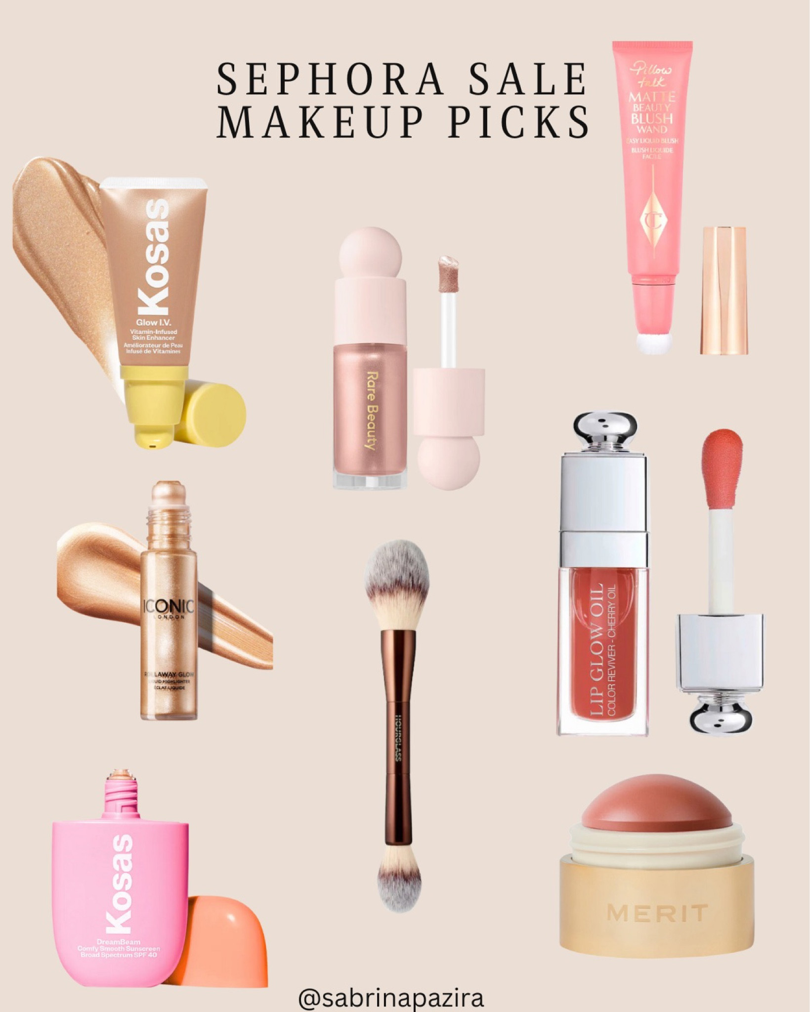 Sephora sale picks, Kosas, rare beauty, iconic London, Charlotte tilbury, Dior lip oil, merit, double ended brush 

#LTKsalealert #LTKBeautySale #LTKbeauty