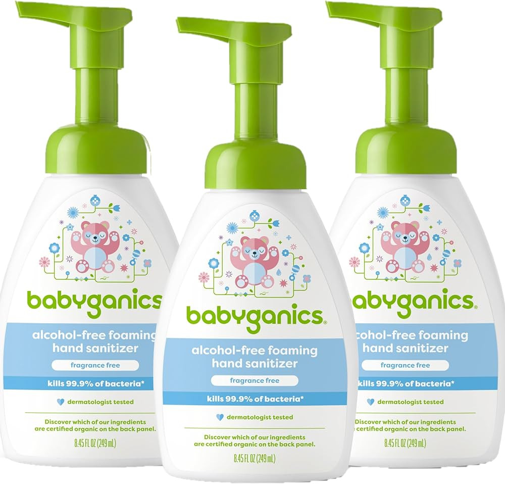 Babyganics Foaming Pump Hand Sanitizer, Alcohol Free, Fragrance Free, Kills 99.9% of Common Bacte... | Amazon (US)