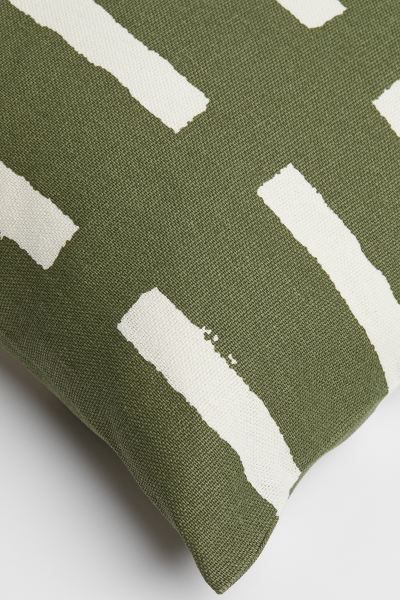 Patterned Canvas Cushion Cover | H&M (US + CA)
