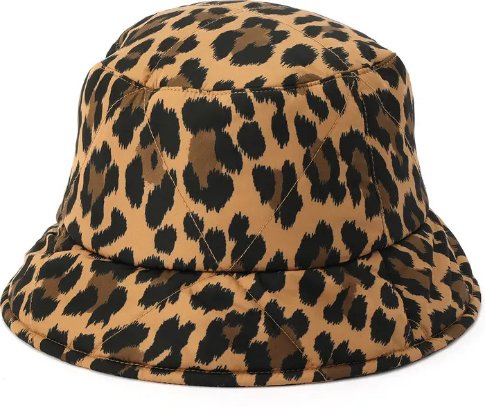 Kate Spade New York classic leopard quilted bucket hat | Nordstrom | Nordstrom