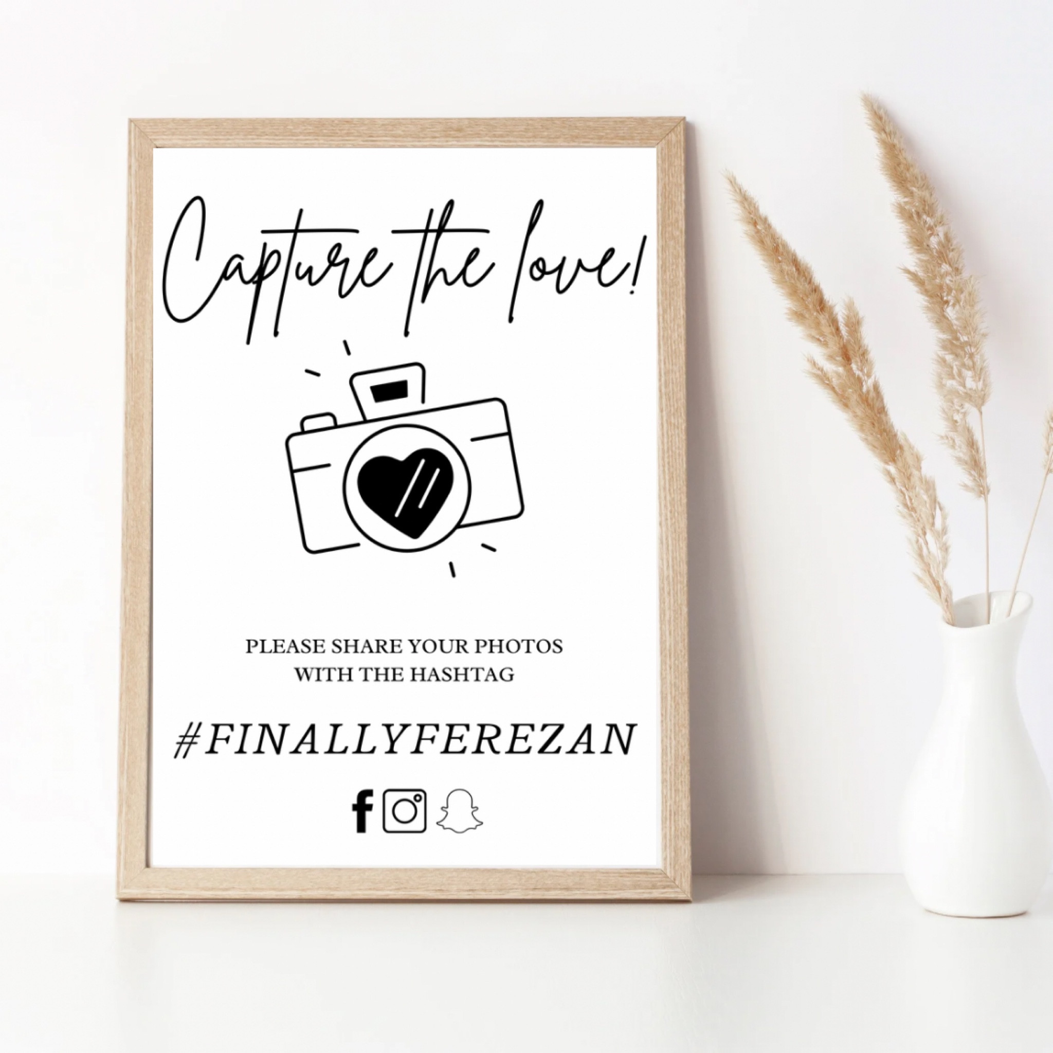 minimalist wedding sign, capture the love and memories

#LTKWedding #LTKSaleAlert #LTKParties