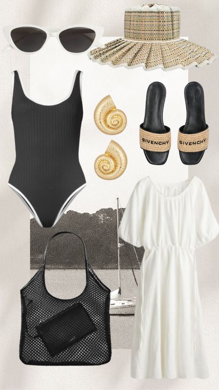 Beach Outfit // Summer Look // Mesh Bag // Rattan Sandals 

#LTKShoeCrush #LTKSwim #LTKStyleTip