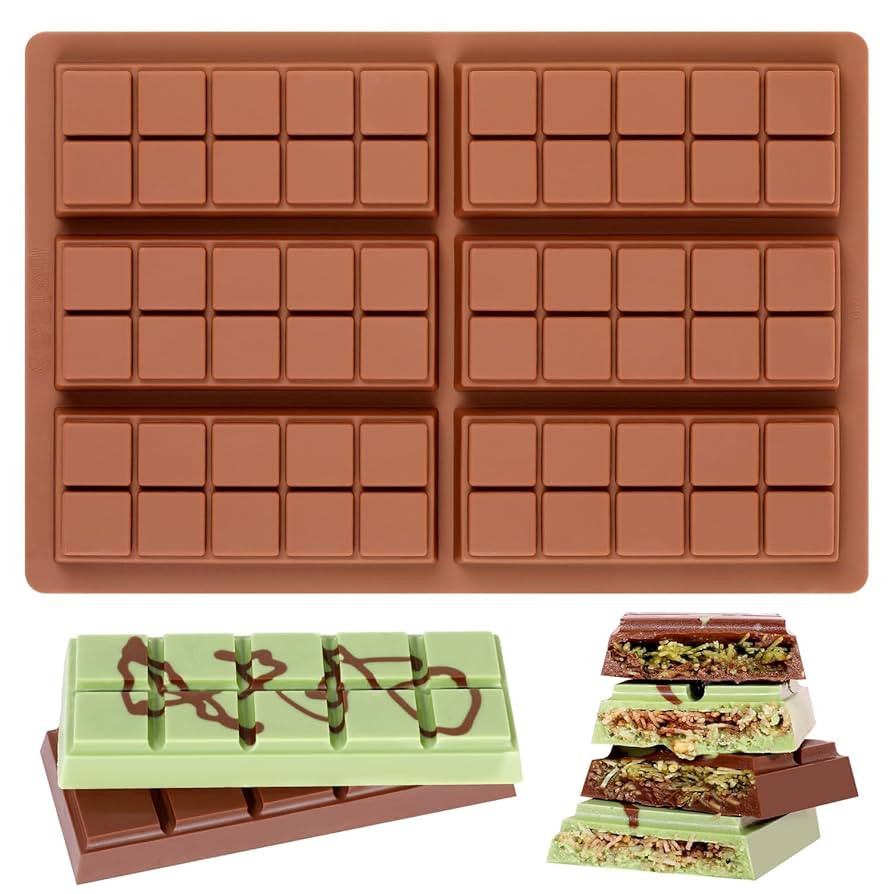 Chocolate Bar Mold - Non-Stick Chocolate Molds, Food Grade Silicone Deep Mold for Dubai Pistachio... | Amazon (US)