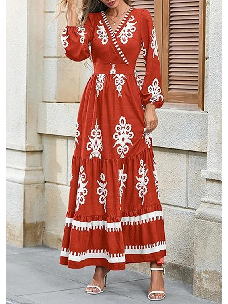 Long Sleeve Maxi Dress With Sleeves Summer Wedding Guest Dresses Summer Looks Fits Outfit Inspo | Walmart (US)