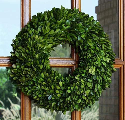 COCOMIA Preserved Boxwood Round Wreath -Real Touch 16" | Amazon (US)