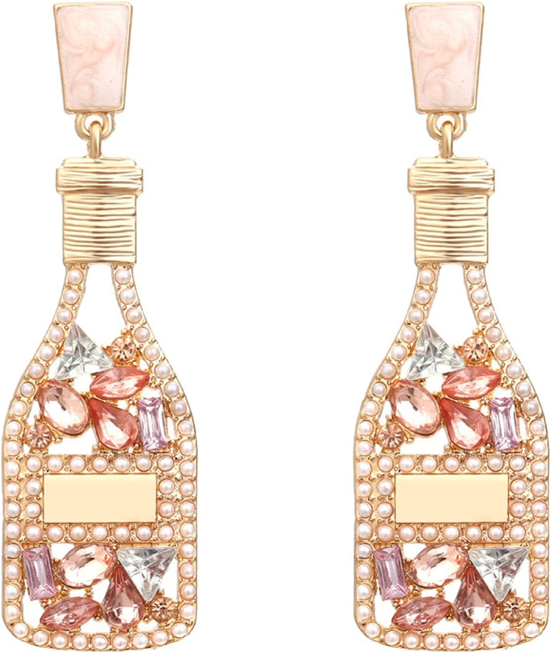 Champagne Earrings for Women Girls Beaded Champagne Bottle Earrings Margarita Earrings Tequila Ea... | Amazon (US)