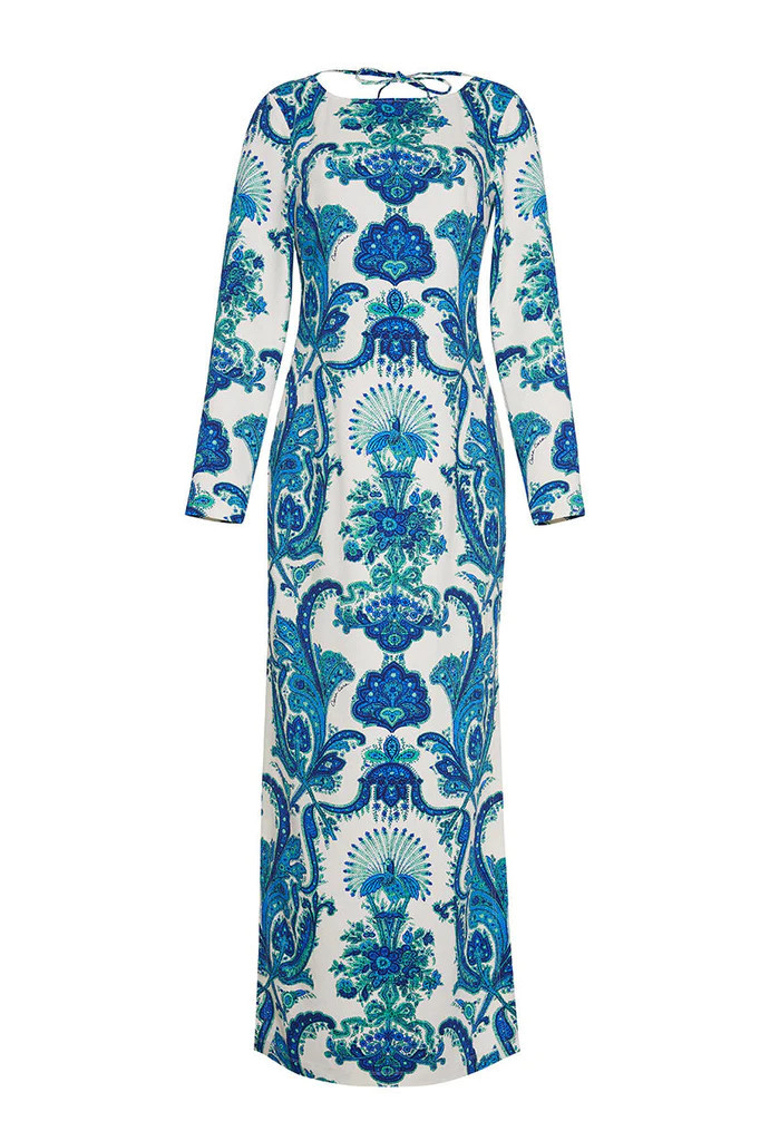 Aria Dress in Peacock Blue | Over The Moon