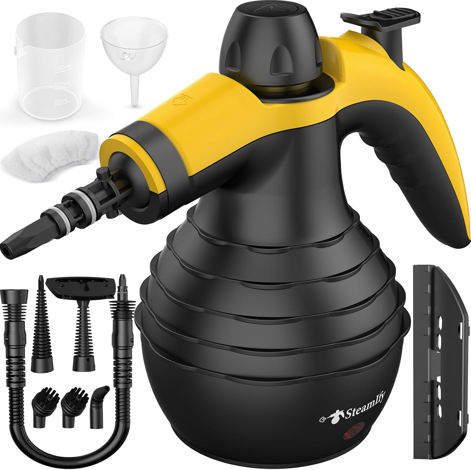 STEAMIFY Pressurized Handheld Steam Cleaner with 10pcs Accessories & Safety Lock, Multi-Purpose & Powerful Home Use Steamer for Cleaning, Car, Bathroom, Shower, Upholstery, Grout, Window, Grime,Grease | Amazon (US)